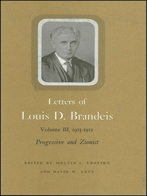 cover image of Letters of Louis D. Brandeis